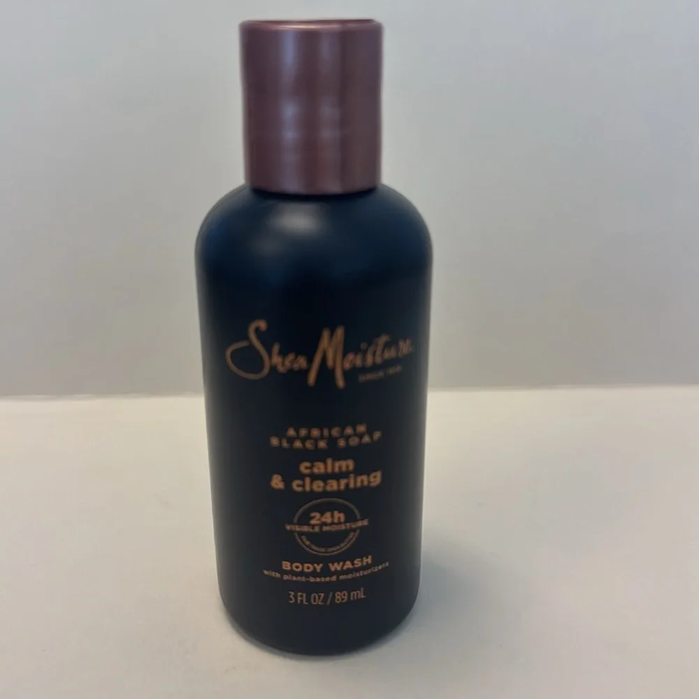 SHEA MOISTURE Body Wash Calm & Clearing African Black Soap 3oz NIP
